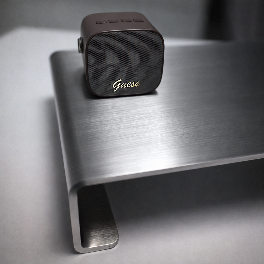 Stainless Steel Monitor Stand, Handmade Modern Desk Accessory