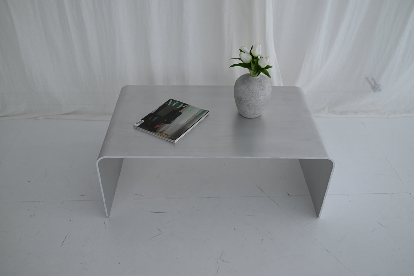FLOW – Sculptural Waterfall Aluminum Coffee Table