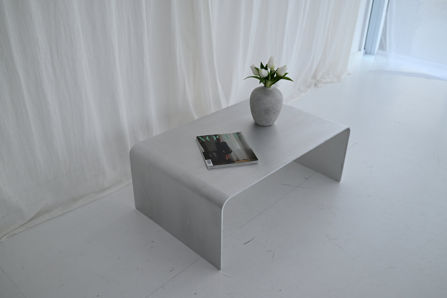 FLOW – Sculptural Waterfall Aluminum Coffee Table