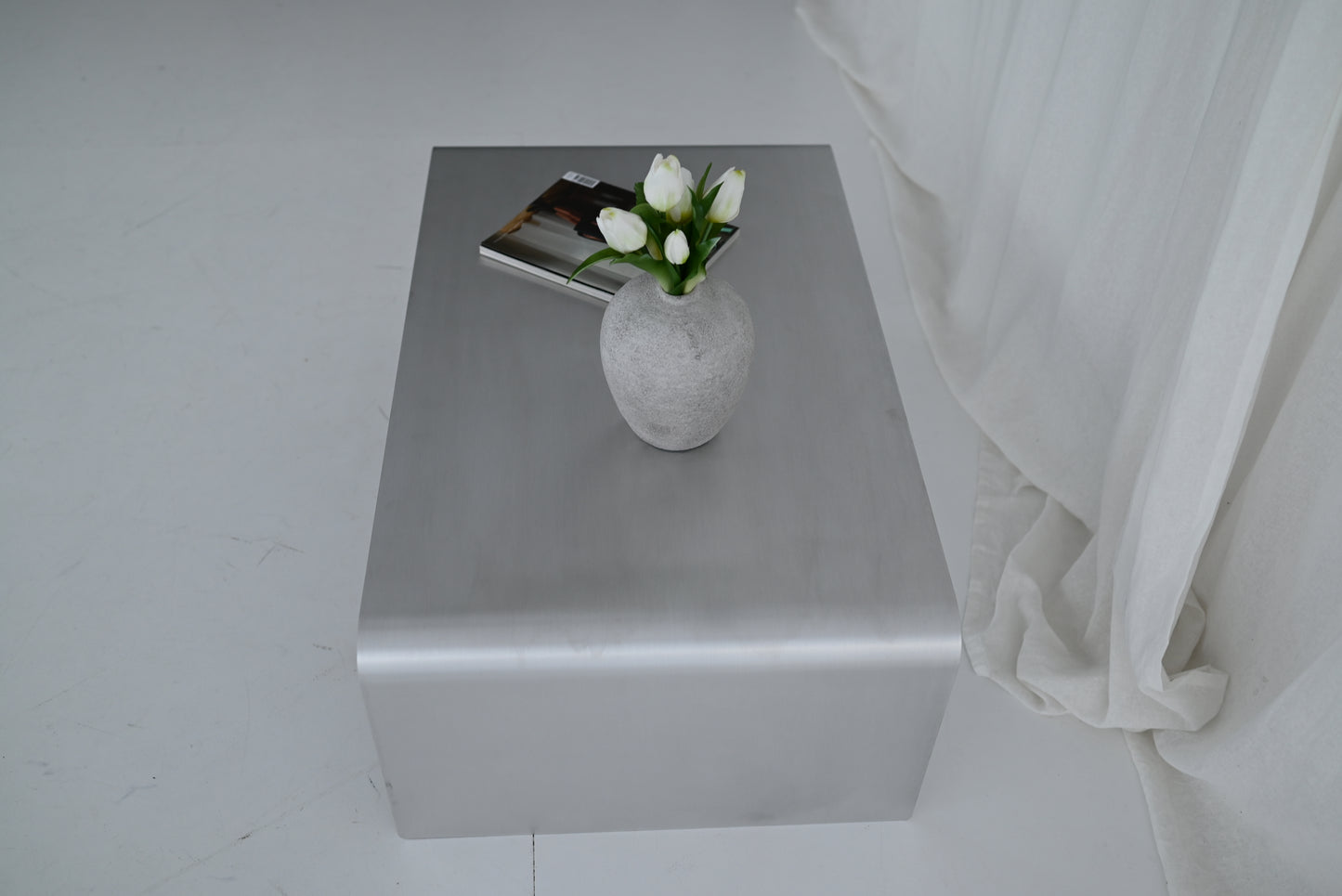 FLOW – Sculptural Waterfall Aluminum Coffee Table