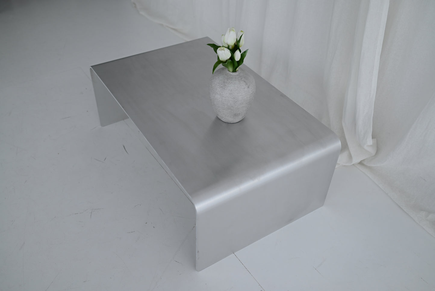 FLOW – Sculptural Waterfall Aluminum Coffee Table