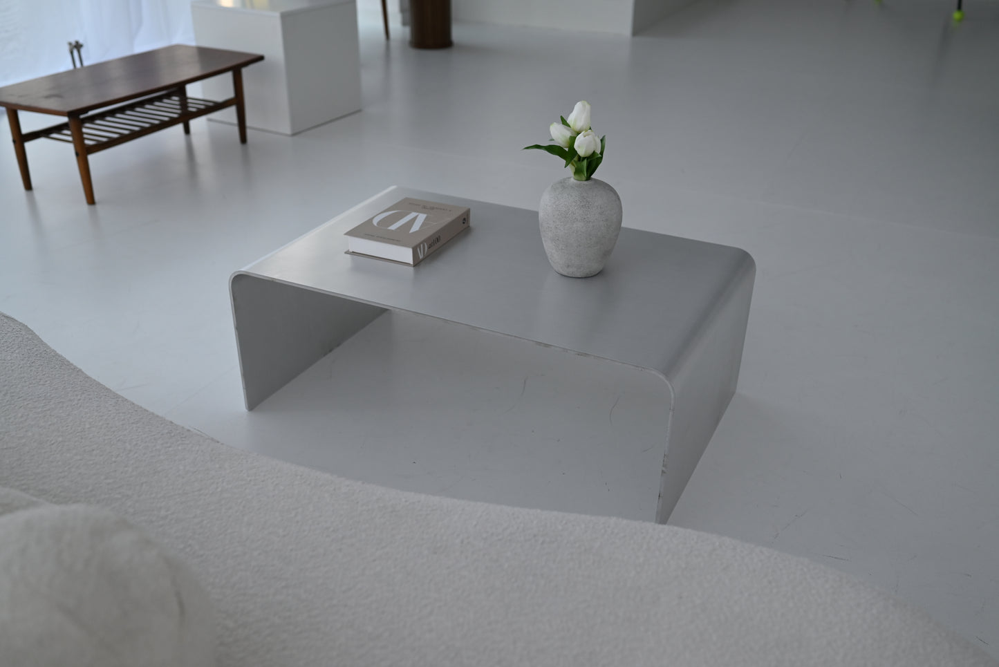 FLOW – Sculptural Waterfall Aluminum Coffee Table