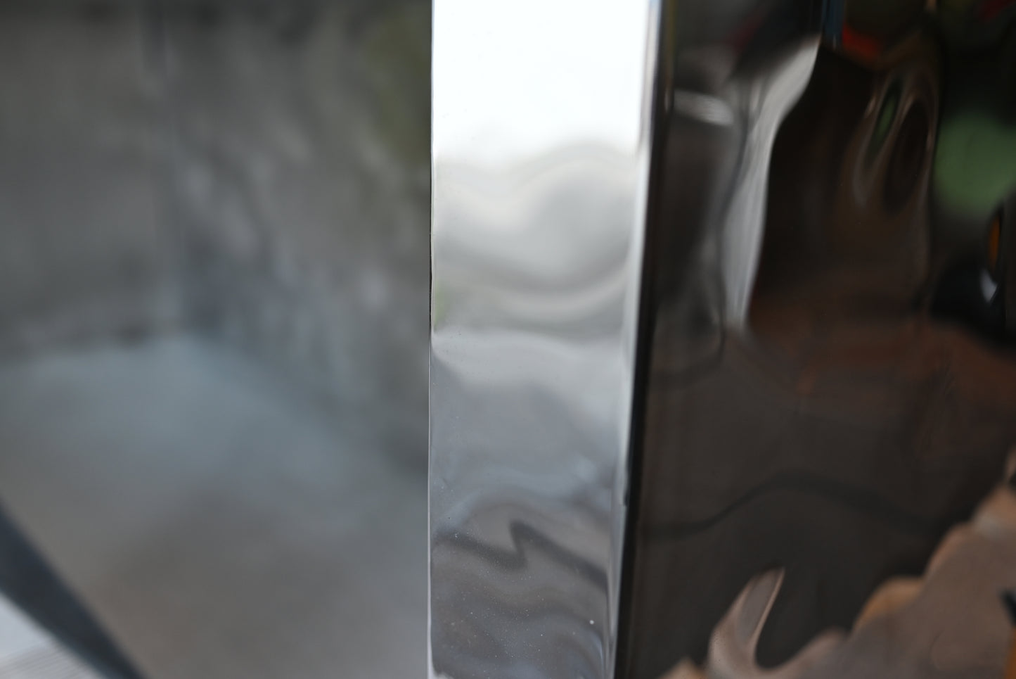 Textured Stainless Steel Reception Desk | Luxury Reception Counter
