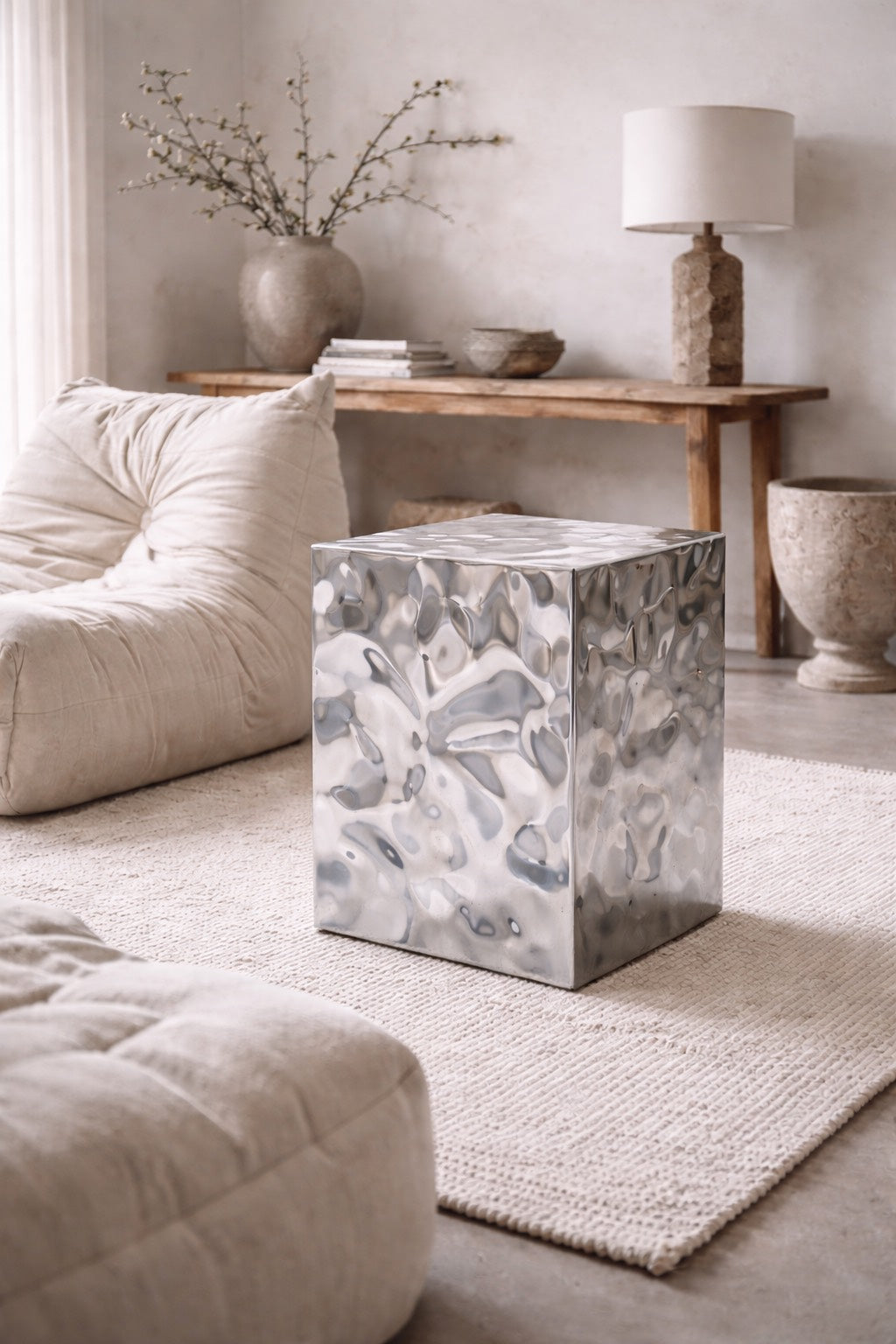 AURA — Sculptural Metal Pedestal