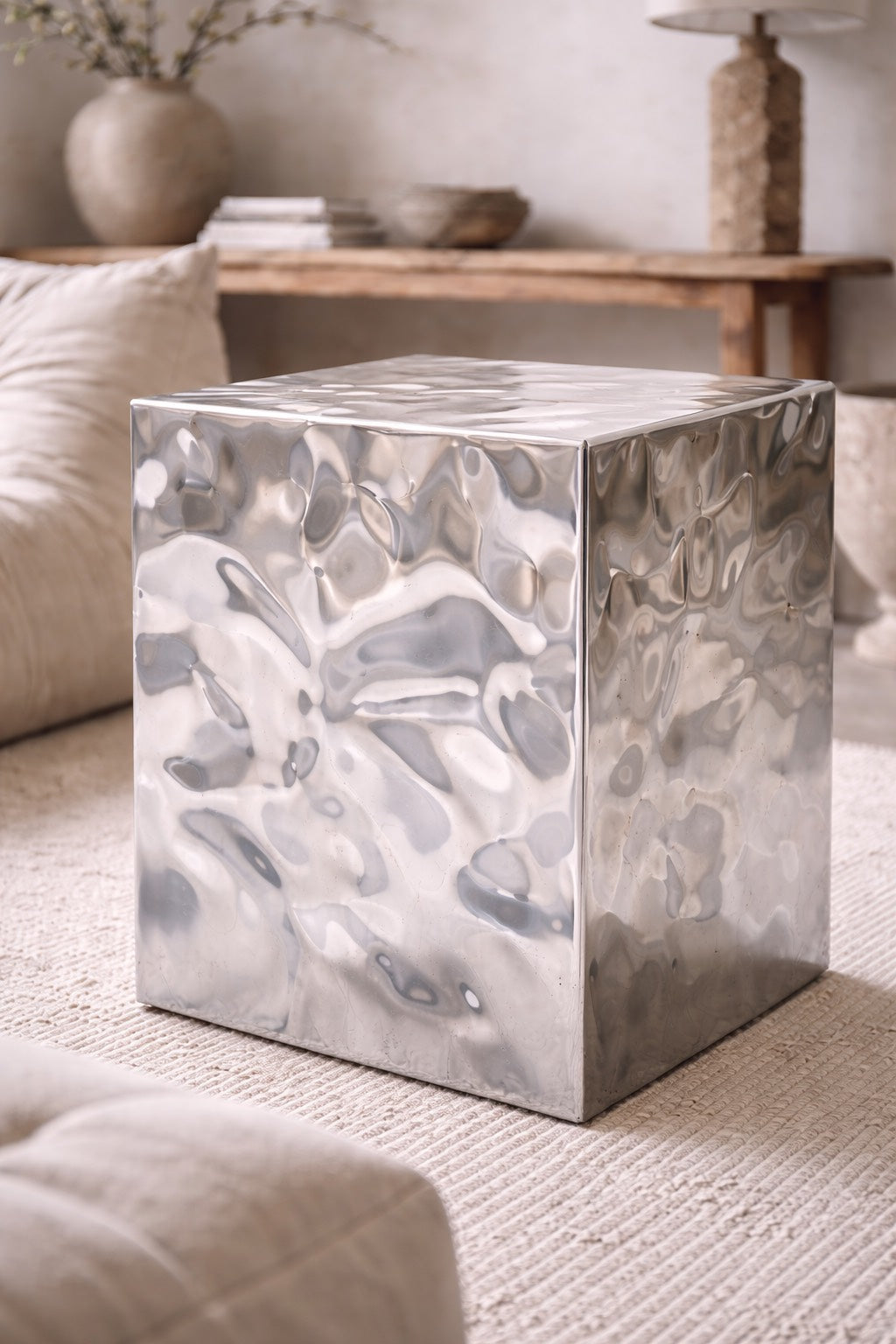 AURA — Sculptural Metal Pedestal