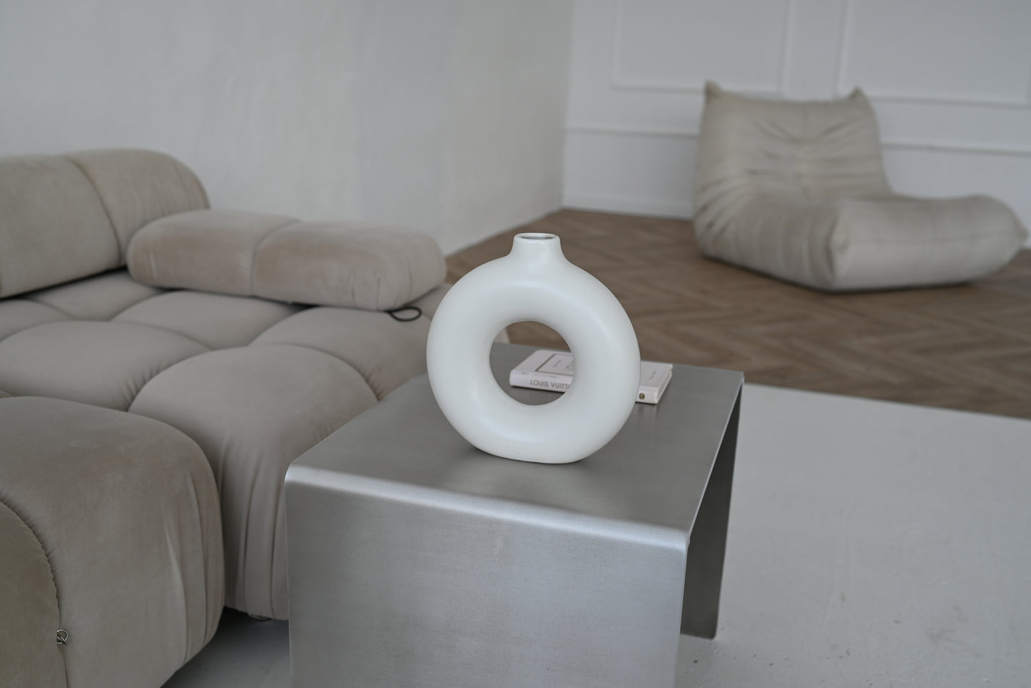 Minimalist Aluminum Side Table 10mm | Modern Sculptural Accent Table