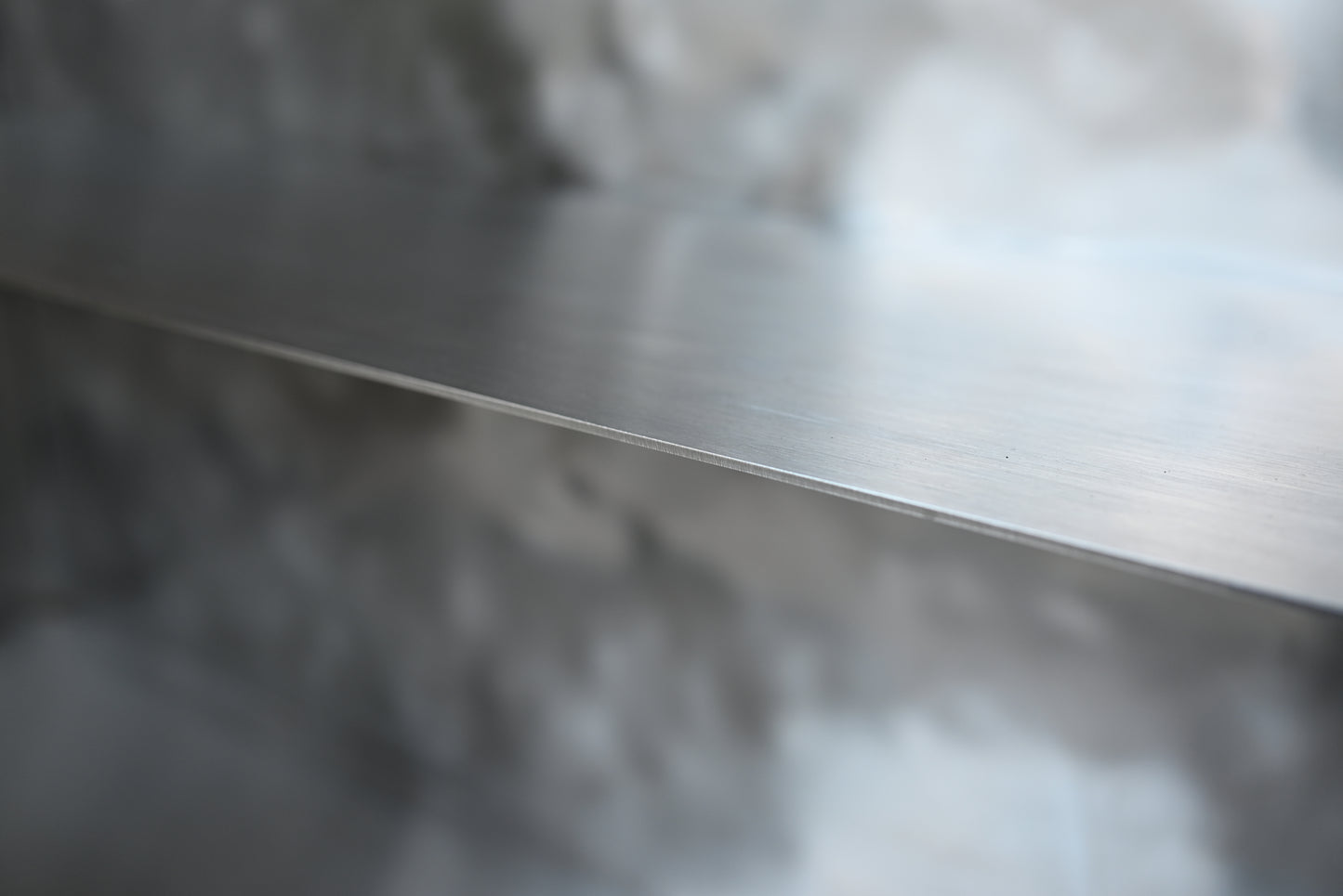 Textured Stainless Steel Reception Desk | Luxury Reception Counter