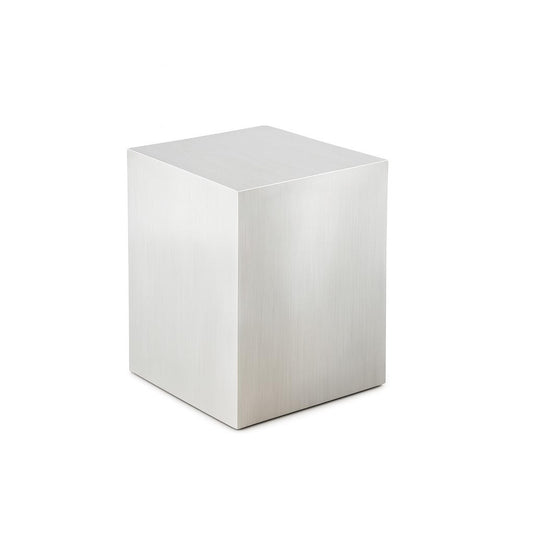 Veliento "Silent Cube" Brushed Stainless Steel Table