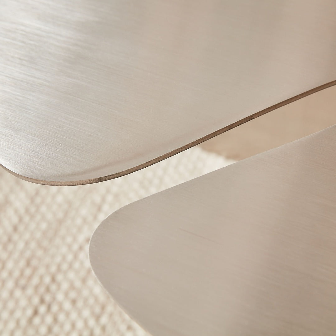Thick 5 mm stainless steel structure of luxury designer coffee table.