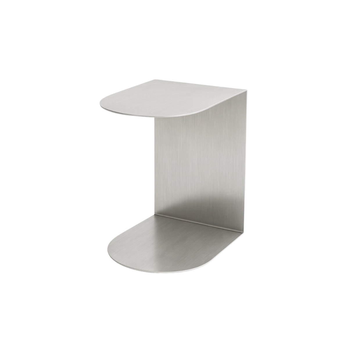 VELIENTO Stainless Steel C-Shaped Side Table