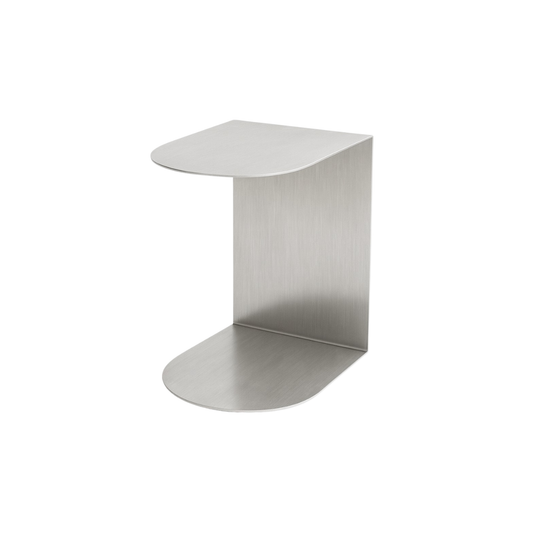 VELIENTO Stainless Steel C-Shaped Side Table