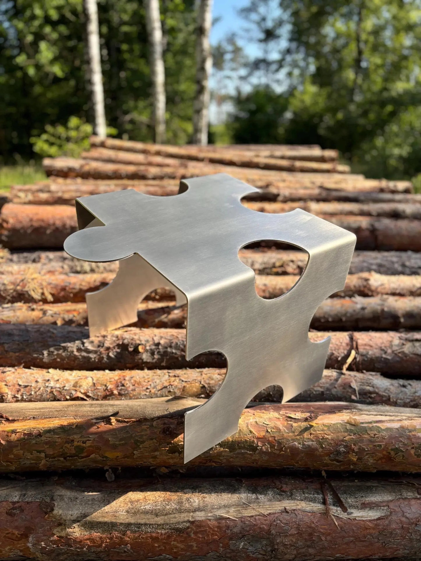 VELIENTO Stainless Steel Puzzle Coffee Table - Veliento