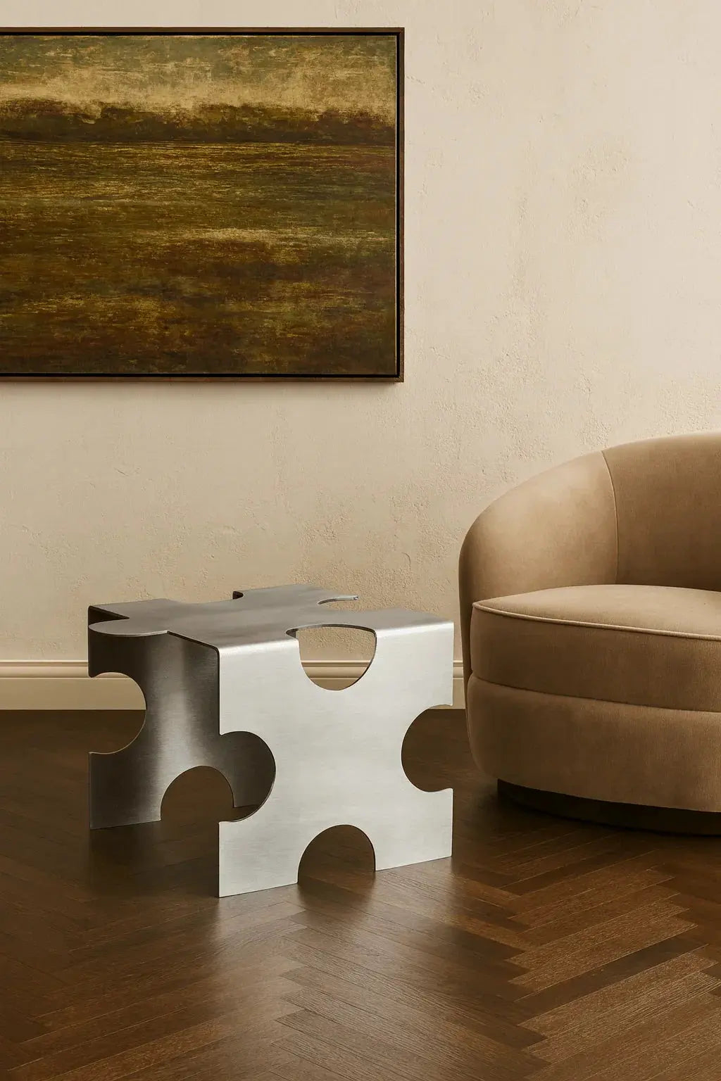 VELIENTO Stainless Steel Puzzle Coffee Table - Veliento