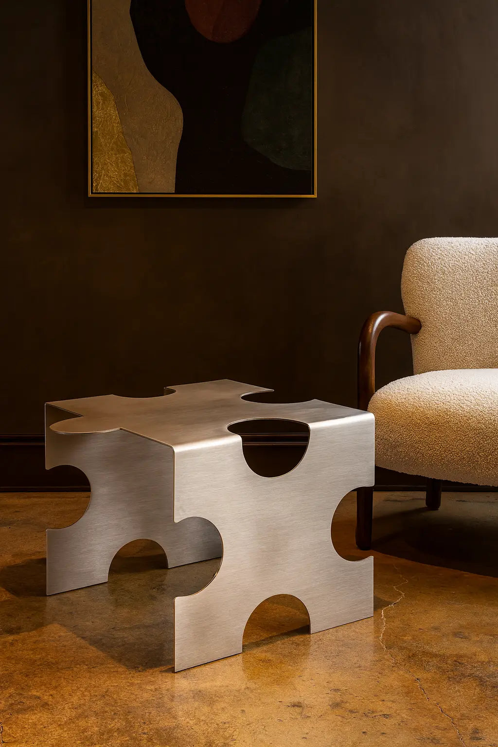 VELIENTO Stainless Steel Puzzle Coffee Table VELIENTO