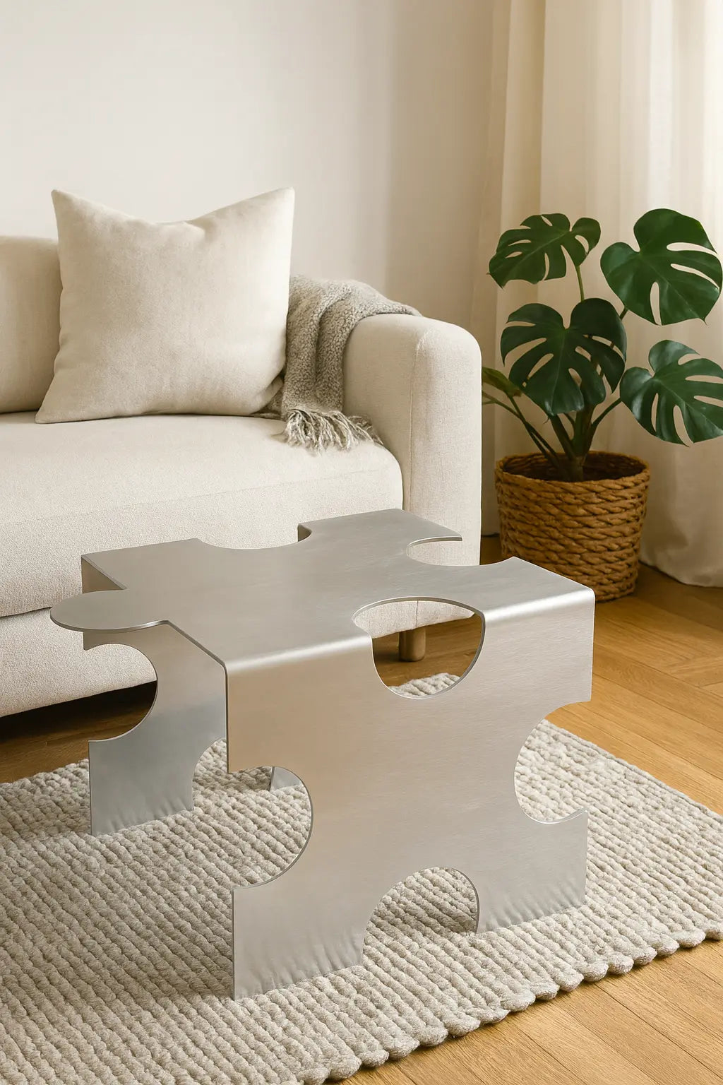 VELIENTO Stainless Steel Puzzle Coffee Table VELIENTO